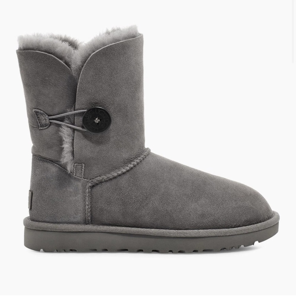 Grey Bailey Button Ugg Boots